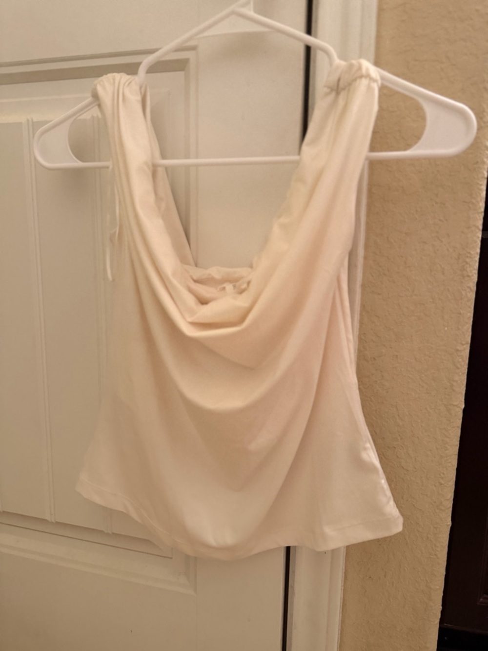 H&M Cream Draped Cowl Neck Camisole